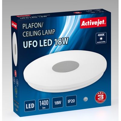 2. Nowoczesny plafon sufitowy LED Activejet UFO 18W