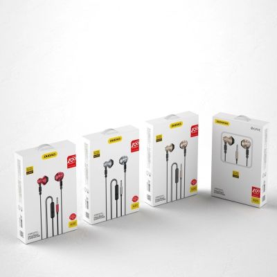 5. Dudao metalowe przewodowe słuchawki douszne 3,5 mm mini jack szary (X2C-Grey)