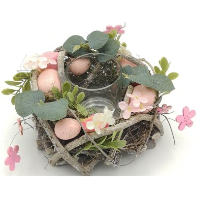 7. ŚWIECZNIK DEKORACYJNY RÓŻOWY 16CM NA TEA LIGHT