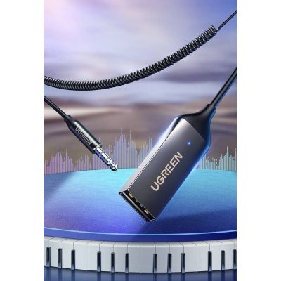 9. Ugreen Odbiornik dźwięku adapter audio Bluetooth 5.3 USB-3,5 mm mini jack (czarny)
