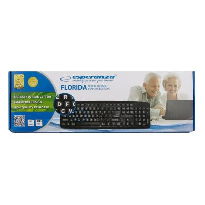 10. Klawiatura Esperanza Florida EK129 (USB 2.0; (US); kolor czarny)