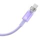 3. Kabel Baseus Explorer 100W USB-A - USB-C z inteligentnym czujnikiem temperatury 1m - fioletowy