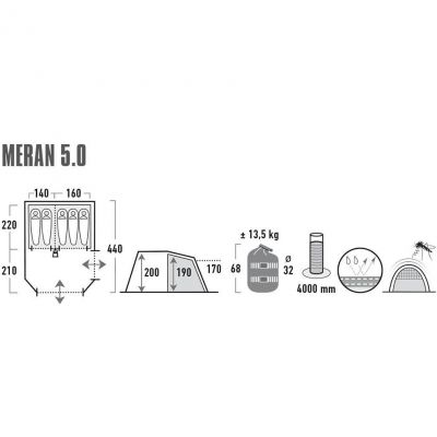 6. Namiot High Peak Meran 5 11808