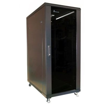13. Extralink - szafa stojąca 19" 27U 600x1000 Czarna flat-pack