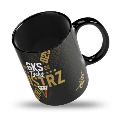 Kubek z podkładką GKS Tychy Mistrz Polski 2025 SREBGKS-KUBP-MIS