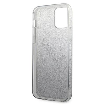 7. Etui Guess Glitter Gradient Script na iPhone 12 mini - czarne