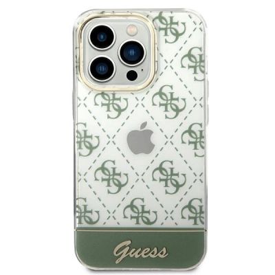3. Etui Guess 4G Pattern Script na iPhone 14 Pro Max - khaki