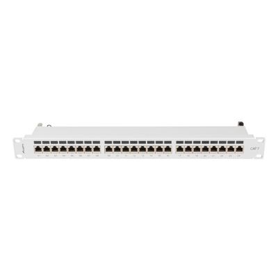13. LANBERG PATCH PANEL 24 PORT 1U 19" KAT.7 FTP SZARY PPS7-1024-S