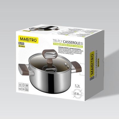 6. Garnek z pokrywką TITANCORE 26cm, 5,2L MR-3560-26 MAESTRO