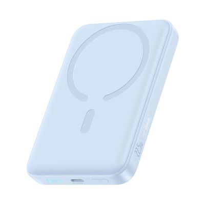 Powerbank Baseus EnerFill FM11 Ultra-Mini 10000mAh 22,5W indukcyjny kompatybilny z MagSafe z białym kablem Basus Simple USB-C 20V/3A 0,3m - niebieski