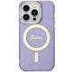 3. Etui Guess Glitter Gold MagSafe na iPhone 14 Pro - purpurowe