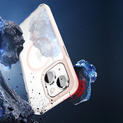 8. Dux Ducis Clin2 etui iPhone 14 Plus magnetyczny pokrowiec MagSafe różowe