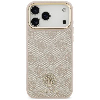 3. Etui Guess 4G Strass Logo MagSafe na iPhone 18 Pro Max / 17 Pro Max - różowe