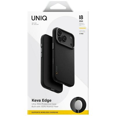 11. Etui UNIQ Keva EDGE Magclick Charging na iPhone 18 Pro / 17 Pro - czarne