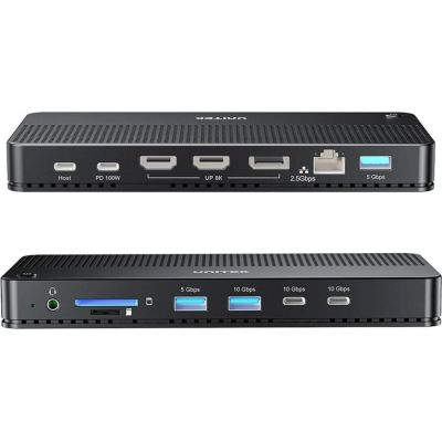 5. Stacja dokująca Unitek D1104A01 13w1 MST HDMI DP 8K PD 100W