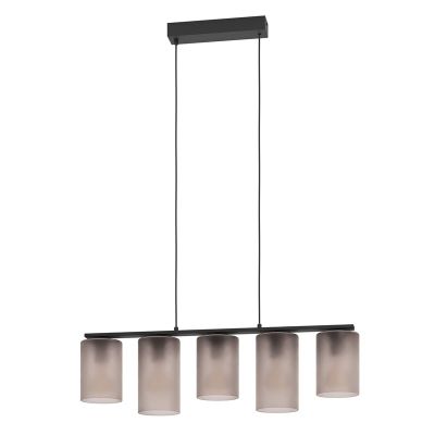 5. Lampa EGLO Colomera, elastyczny uchwyt, czarny, szary, stal, szkło