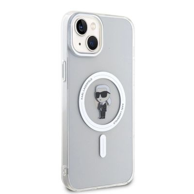 4. Etui Karl Lagerfeld IML Ikonik MagSafe na iPhone 15 Plus - przezroczyste