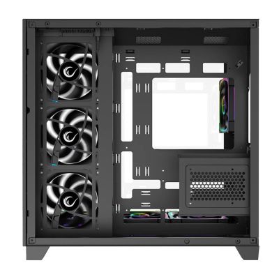 6. RAMPAGE OBUDOWA PC ZE SZKŁEM HARTOWANYM SEALITE 7X WENTYLATOR ARGB PWM BLACK