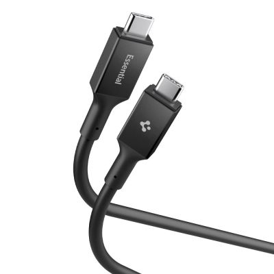 Kabel Spigen Essential EB24012CC USB-C / USB-C 240W 120cm - czarny