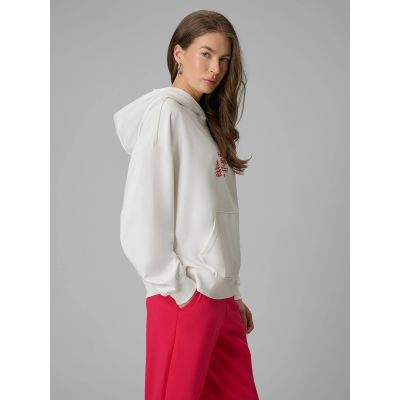 3. Bluza dresowa loose z kapturem damska 4F 4FRSS26TSWSF2836-11S