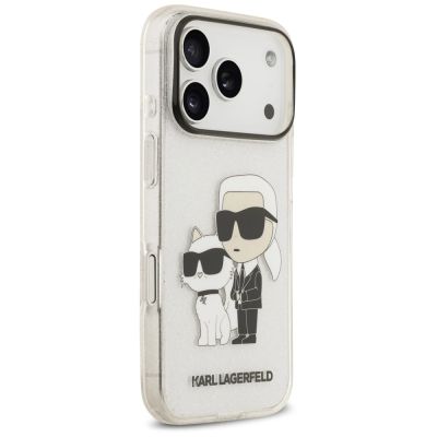 4. Etui Karl Lagerfeld IML NFT Glitter Karl&Choupette na iPhone 18 Pro Max / 17 Pro Max - przezroczyste