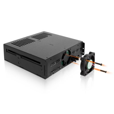 6. Stacja dokująca Icy Dock MB324SP-B, 0 TB, Serial ATA, Serial ATA II, Serial ATA III, Serial Attached SCSI (SAS), 440 g, Komputer stacjonarny