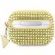 2. Etui Guess Rhinestone Triangle na AirPods Pro - złote