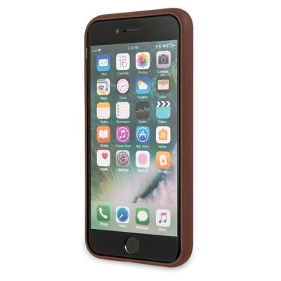 6. Etui Guess 4G Stripe Collection na iPhone 7 / 8 / SE 2020 / SE 2022 - brązowe
