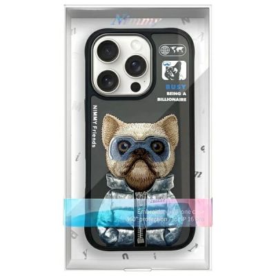 9. Etui Nimmy Cool&Cute 2.0 Dog na iPhone 16 Pro  - czarne
