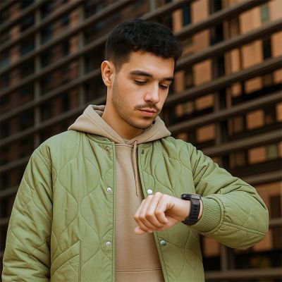 15. Pasek Spigen Rugged Armor Pro na Samsung Galaxy Watch 8 44 mm - czarny mat