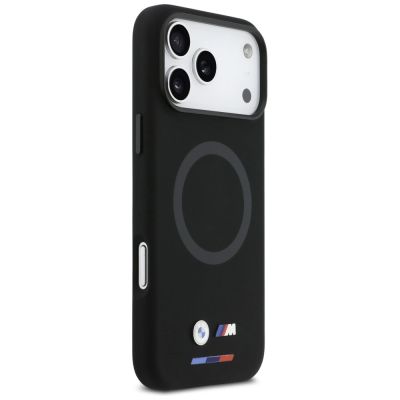 4. Etui BMW M Silicon Logo MagSafe na iPhone 17 Pro Max - czarne