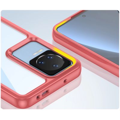 6. Outer Space Case etui do Xiaomi Poco F4 5G pokrowiec z elastyczną ramką czerwone