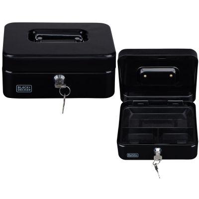 2. KASETKA METALOWA NA PIENIĄDZE DOKUMENTY 20x8,5x16 CM BLACK + DECKER