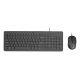 Zestaw klawiatura + mysz HP 150 Wired Mouse and Keyboard przewodowe czarne Niemiecki układ klawiszy 240J7AA#ABD