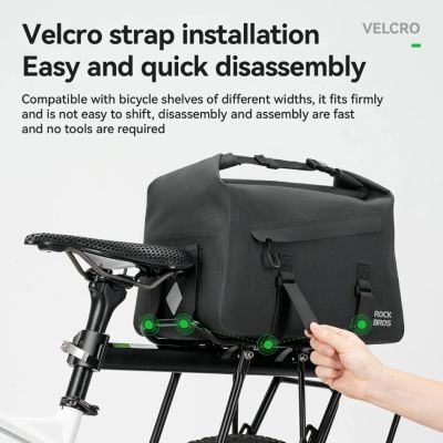 2. Rockbros torba na bagażnik 30140116002 zielona 16L