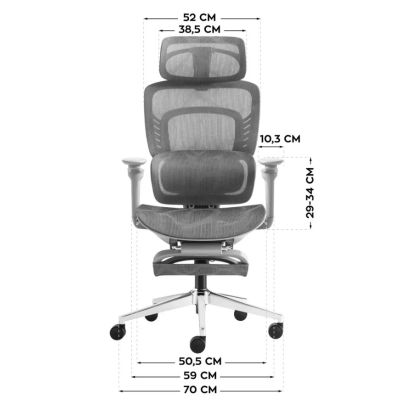 2. Fotel biurowy Visioner 8.3 Grey N