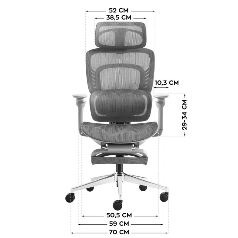 2. Fotel biurowy Visioner 8.3 Grey N