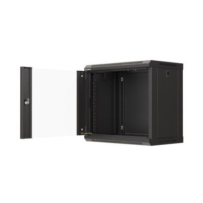 23. LANBERG SZAFA INSTALACYJNA RACK WISZĄCA 19" 9U 540X350 CZARNA DRZWI PRZESZKLONE (FLAT PACK)