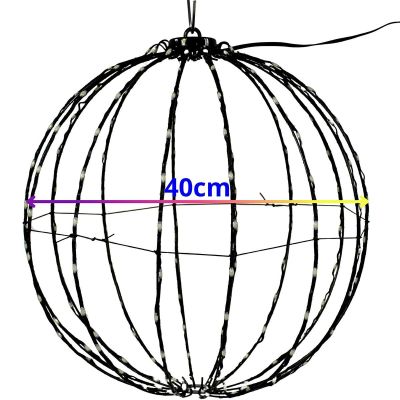 15. KULA DEKORACYJNA WISZĄCA 168LED RGB 40CM