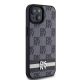 4. Etui DKNY Leather Checkered Mono Pattern & Printed Stripes na iPhone 15 / 14 / 13 - czarne