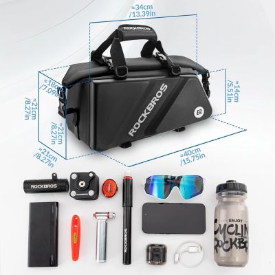 9. Torba Rockbros 30140090001 rowerowa na bagażnik 11,6l - czarna