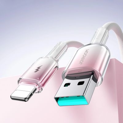 9. Kabel Joyroom S-A42 Crystal-Clear Series 3A USB-A - Lightning 1,2m - biały