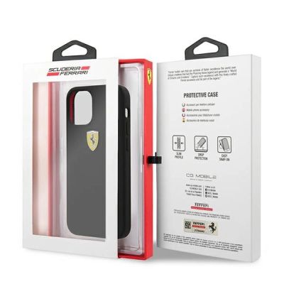 9. Etui Ferrari On Track Silicone na iPhone 12 mini - czarne