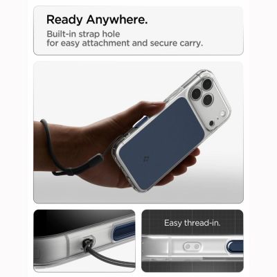 13. Etui Spigen Ultra Hybrid MagSafe na iPhone 18 Pro Max / 17 Pro Max - niebieskie matowe