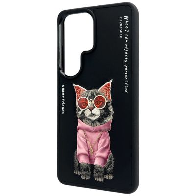 2. Etui Nimmy Glasses Cool Cat na Samsung Galaxy S26 Ultra - czarne