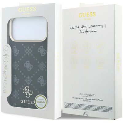 8. Etui Guess Peony 4G Small Logo MagSafe na iPhone 17 Pro Max / 18 Pro Max - czarne