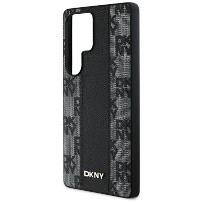 6. Etui DKNY Leather Checkered Pattern MagSafe do Samsung Galaxy S25 Ultra czarny