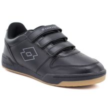Buty męskie sportowe na rzep nadwymiar czarne Lotto 2400530U 1119