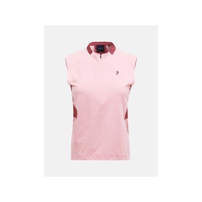 Koszulka damska PEAK PERFORMANCE W Mountainbreath Sleveless Polo kolor różowy