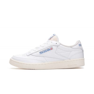 5. Buty sportowe męskie Reebok Club C 85 Vintage Cloud White Chalk sneakersy skórzane białe (100007875)